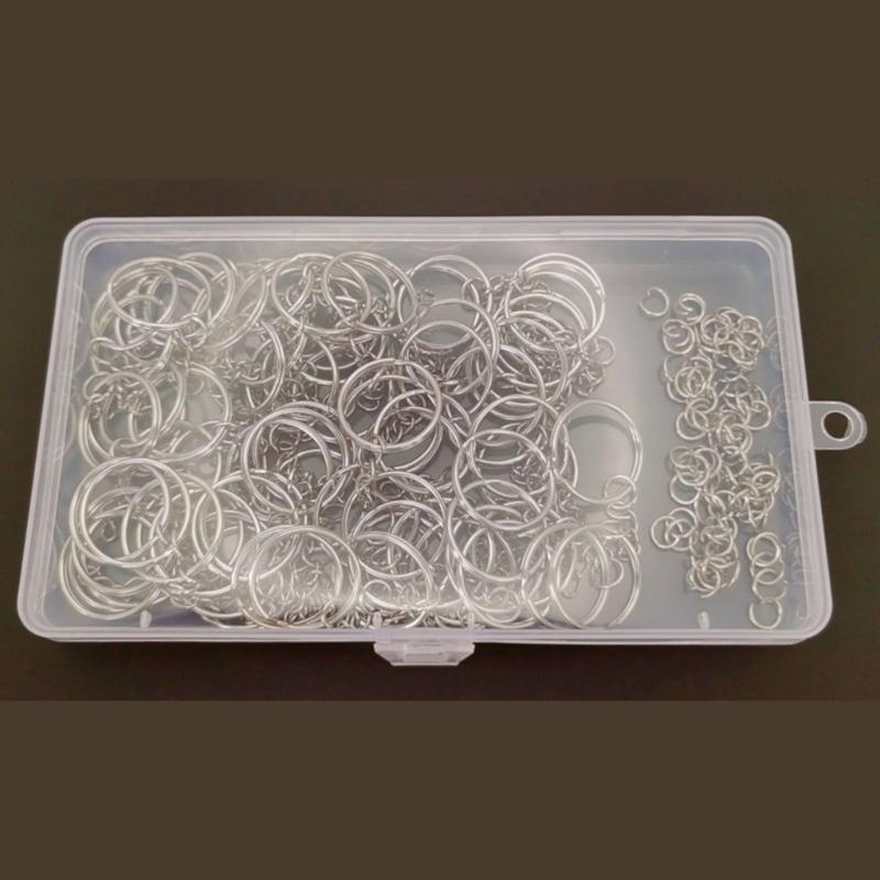 80pcs Keychains with Chain and 80pcs Jump Rings DIY Jewelry Making Accessories