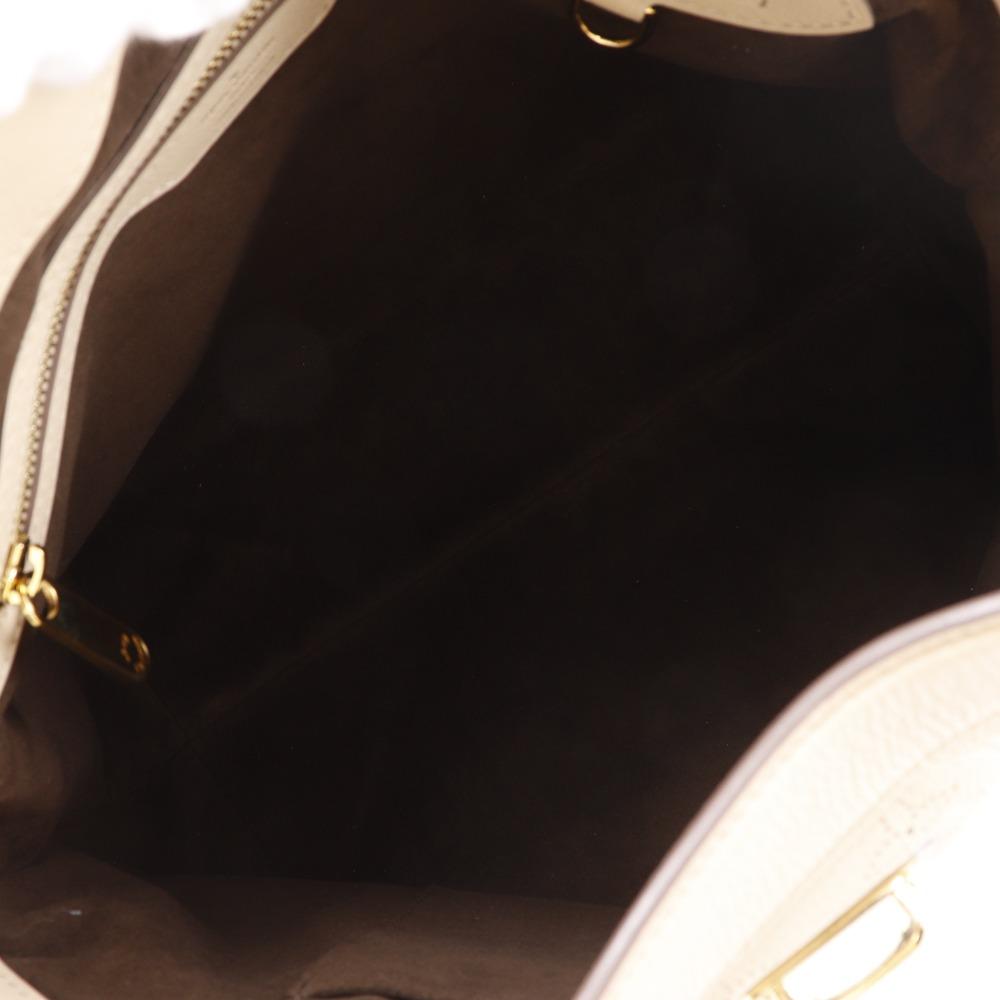 LOUIS VUITTON Shiels PM Handbag M93818 opal beige Monogram Mahina Women Used
