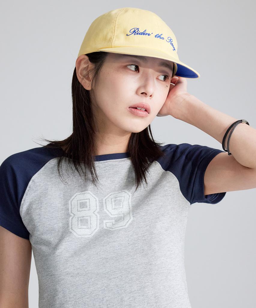 LEE Small Lettering Cotton Ball Cap Lemon