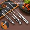 Super Grip Non-Slip Kitchen Tongs - Wide-Tip Stainless Steel Design for Effortless Cooking, Grilling & Serving