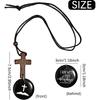 Daily Bible Verse Rearview Mirror Cross Ornament –Cross for Car Mirror Hanging Ornament with ‘I Am with You Always’ Medallion, Christian Gift