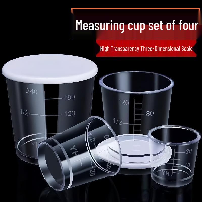 Fishing Bait and Measuring Set: Includes Three-Piece Loose Bait Kit and Four-Piece Measuring Cup with Scale and Lid.