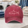 Shark Pattern Washed Baseball Cap Adjustable Lightweight Duckbill Cap for Parties Fashion Outfits Birthday Gift