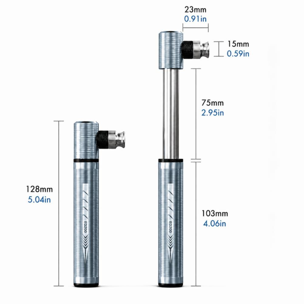 12.8cm Length Cycling Mini Pump American French Integrated Valve Bicycle Tire Pump  Bike