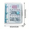 1Pc Mini Binder Saving Challenge 150/300/500/1000 dolarů Úsporný rozpočet Hotovostní obálka Peněženka Budget Binder Notebook Planner