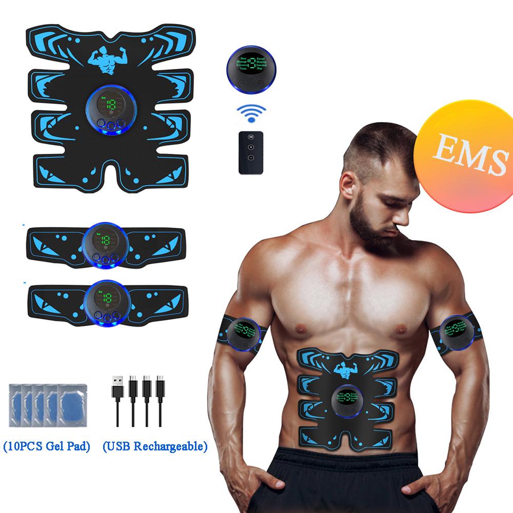 Smart EMS Muscle Stimulator Electric ABS Abdominal Trainer Arm Neck Sticker Patch Body Massager Fitness Slimming Shaping