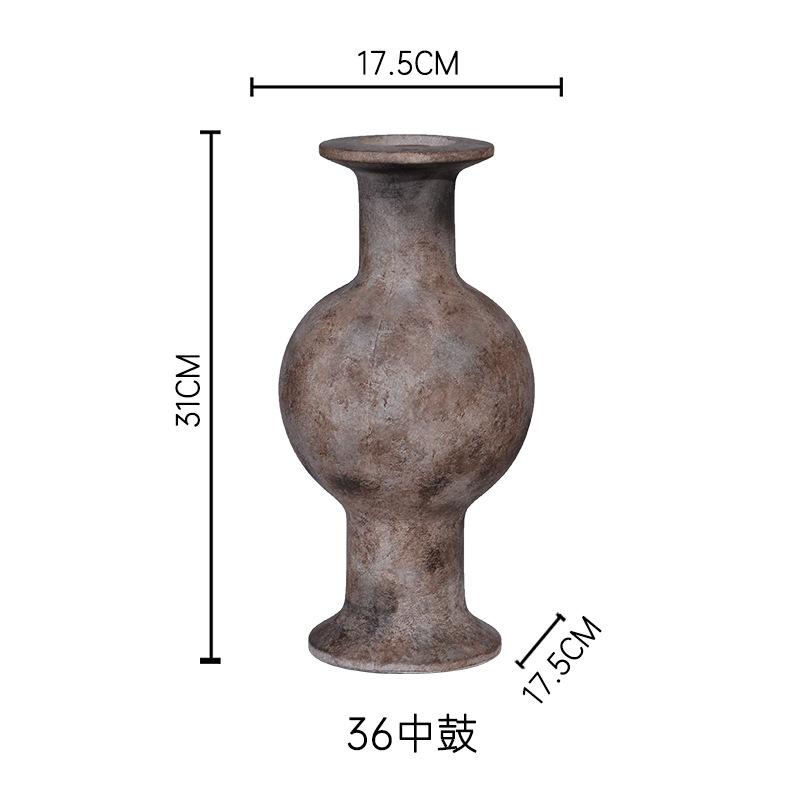 Retro New Chinese Ceramic Vase Decorations Ornaments Porcelain Vase with Flower Arrangement and Hydroponics in Porch TV Cabinet