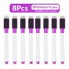 48-1Pcs Magnetic Erasable Whiteboard Pen Color Options Numbering Stationery Office Teaching Supplies for Student Blackboard Note