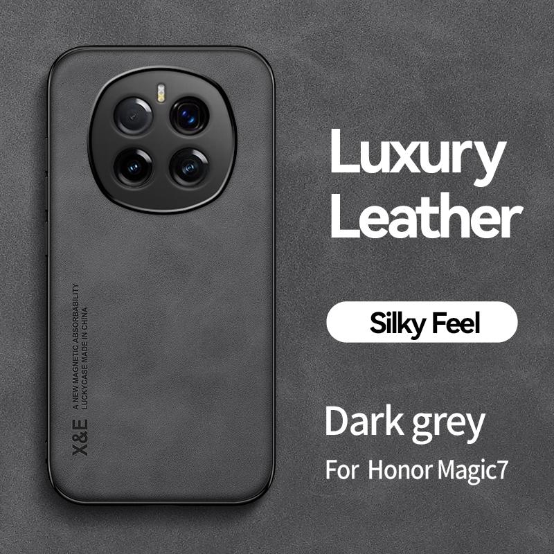 Luxury Leather Funda for Honor Magic 7 Pro Case Ultra Thin Car Magnetic Protection Phone Cover for Honor Magic 7 Lite Capa