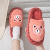 Fashion Cartoon Fluffy Women's Slippers Home Winter Luxury Designer Woman Shoes Indoor Casual Fuzzy Fur Slides Elegant Flat Footwear New
