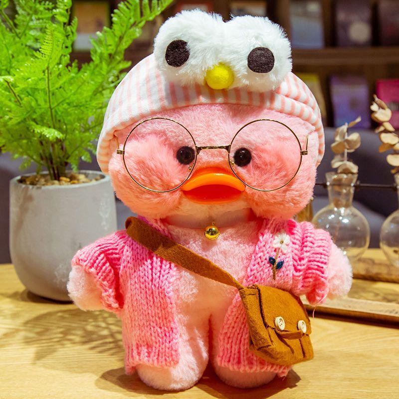 Hyaluronic Acid Influencer Duck Plush Headband - Cute Yellow Doll for Christmas