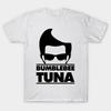 Men Black Print T-shirt Bumblebee Tuna No-Cut Transfer Paper Print Cotton Tshirt