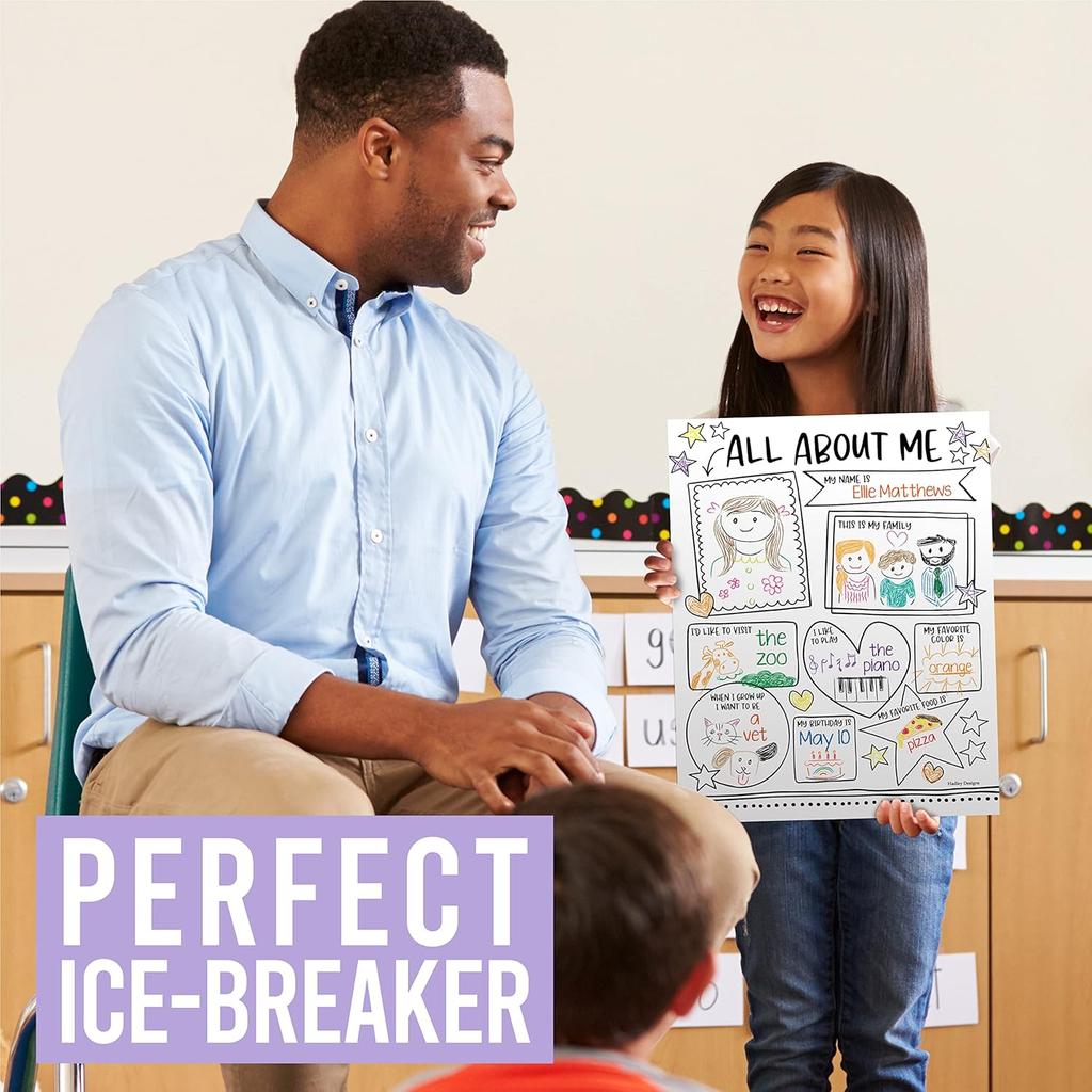Hadley Designs All About Me Posters Elementary - 20 Star of The Week Poster, All About Me Posters Preschool & Kindergarten, Star Student Poster,