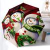 1 Stück Schneemänner Winter Automatischer Faltregenschirm mit 8 Speichen, 3-fach Kompakter Regenschirm, Kompaktes Design Unverzichtbar für unterwegs, lässiges Outdoor-Zubehör