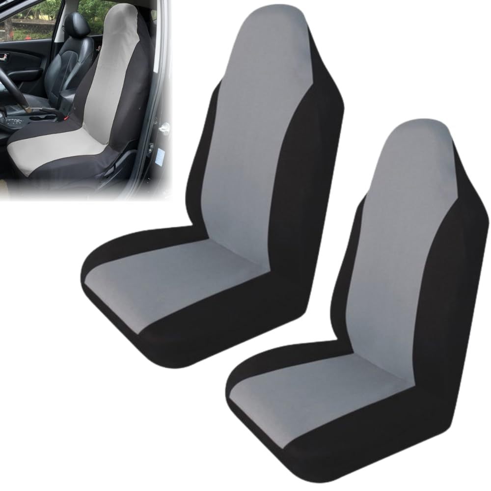 Mellbo Car Seat for Driver and Passenger Suitable for Standard and Light Cars Covers, 2-Piece Set, Gray, Seats, серый