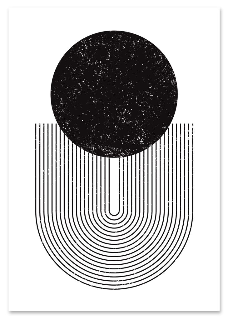 Plakat czarna abstrakcja geometria