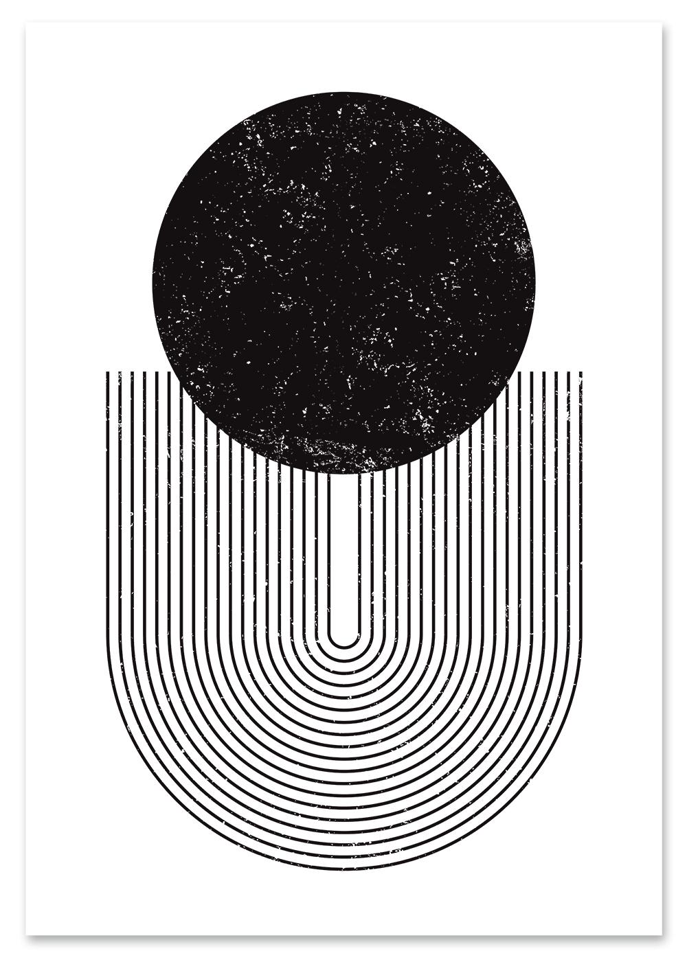 

Plakat czarna abstrakcja geometria 30x40 cm