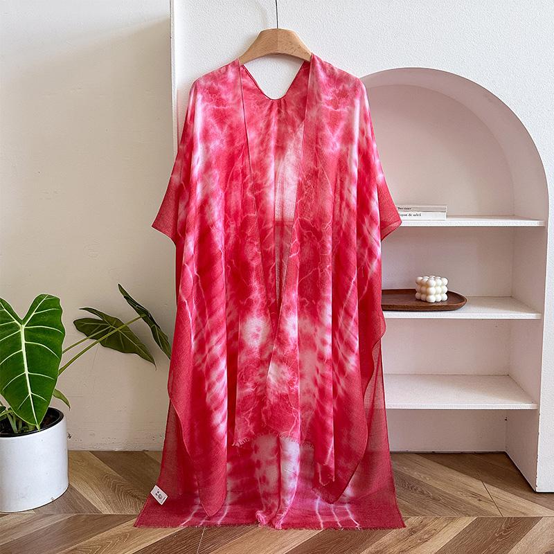 

Fashion Slit Shawl Women Cotton And Linen Scarves The Four Seasons Popular Luxury Design Print Beach Sun Protection Scarf