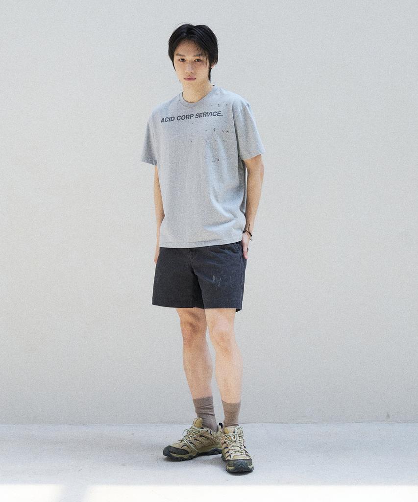 SLOWACID Bird Short Sleeve T-Shirt [Melange Gray]