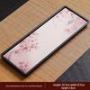 Guochao Style Ceramic Drainage Tea Tray with Peach Blossom Design