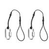 Universal Durable Camera Strap Safety Rope Tether with Metal and Nylon Hang Buckle and Clip Hook for DSLR Mirrorless Cameras Two-Pack