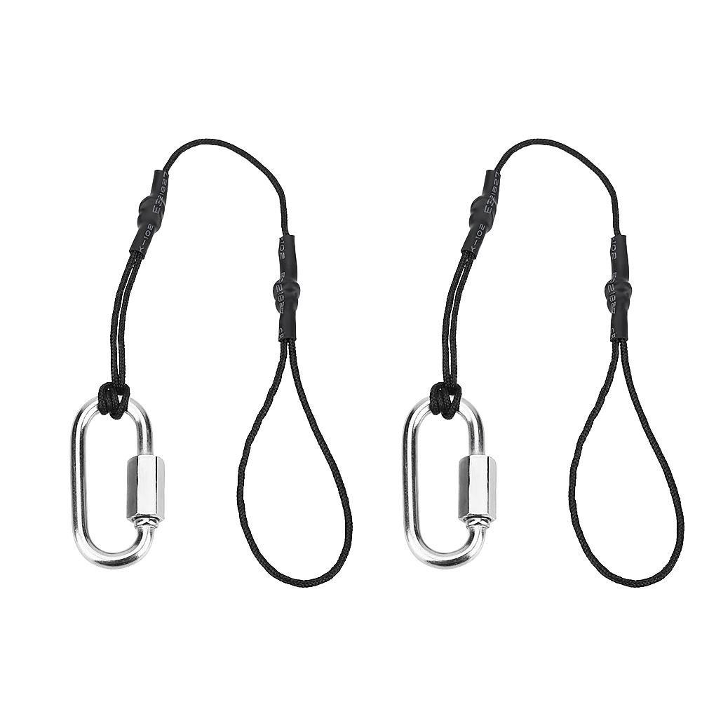 Universal Durable Camera Strap Safety Rope Tether with Metal and Nylon Hang Buckle and Clip Hook for DSLR Mirrorless Cameras Two-Pack