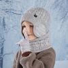 Winter Children's Hat Neck Scarf Gloves Set for Boys and Girls