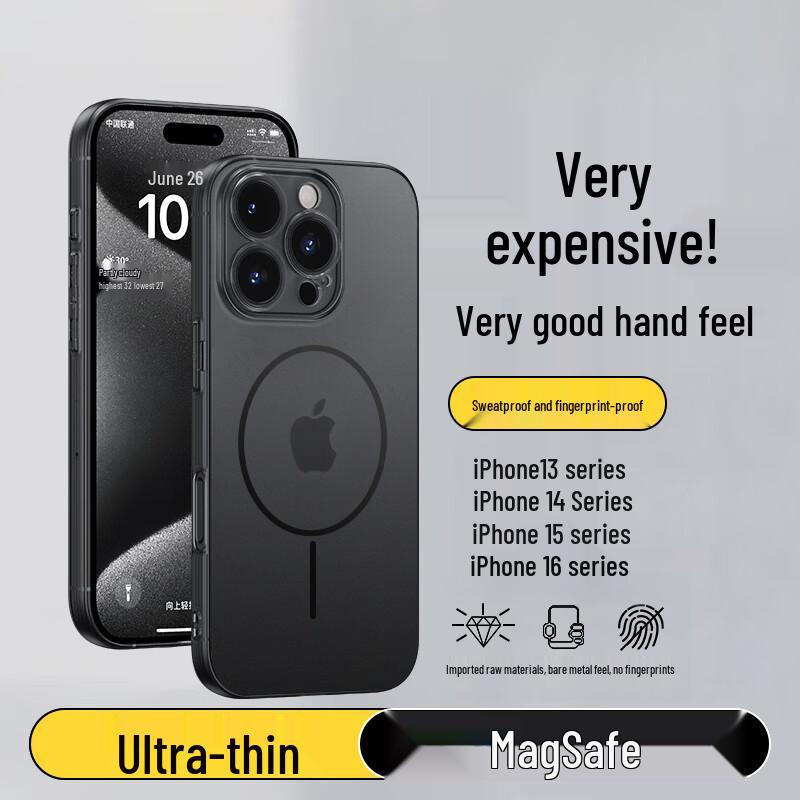 SHIYONG Magsafe Frosted Genomskinligt iPhone-skal