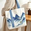 Durable Large Capacity Canvas Bag Reusable Lightweight Tote Bag Versatile Shopping Bag Daily
