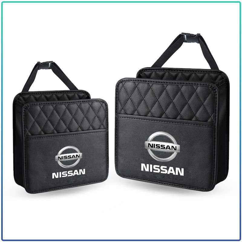 Car Organizer Storage Box Phone Pocket Pouch Back Seat Hanging Storage Bag For Nissan Nismo Tiida Sylphy Teana X Trail T30 T32 Almera Qashqai J10 J11