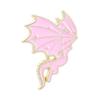 Xiaomi Fantasy Novel Pink Dragon Enamel Pin Cartoon Flying Dragon with Starry Wings Brooch Bag Lapel Badge Jewelry Gift for Fan Friends