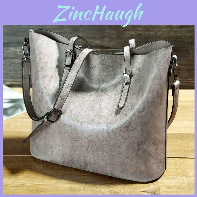 Trendy Pu Tote Bag For Women Featuring Spacious Design And Vintage Style