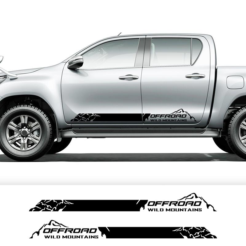 Universal Car Stickers Wild Mountain Style Decor Decals For Ford F150 Ranger Chevrolet Silverado Isuzu Dmax Toyota Hilux Tundra