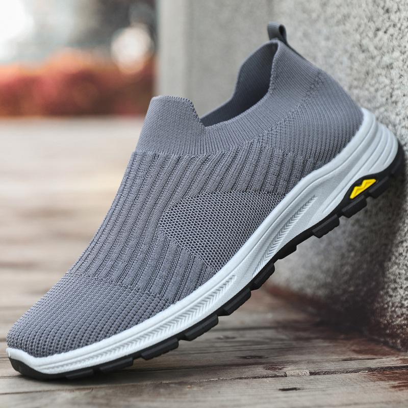Summer casual one-pedal men's shoes socks walking elderly shoes non-slip walking shoes