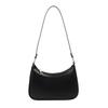 Chic Black Crescent Shoulder Bag For Women In Fashionable Spring And Fall Styles