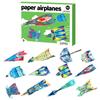 DIY  Paper Airplane Book Airplane Toys with 12 Patterns Colored Paper Art Projects Toys for Kids Boys Girls Adults Classroom