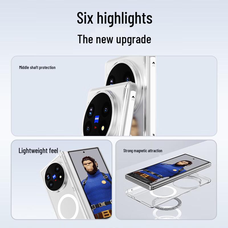 Vivo X Fold5 Clear Magnetic Folding Phone Case