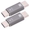 2Pcs USB C Male to Male Adapter 8K 40Gbps 100W Fast Charging Alloy Compact Mini USB C Adapter Connector for PCs