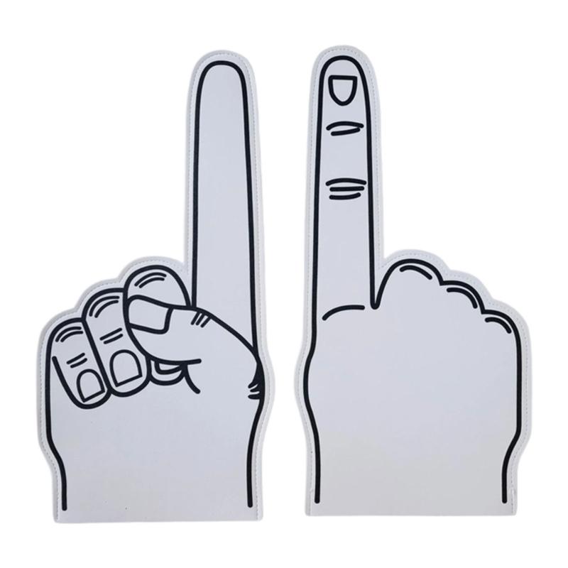 2 Part Oversized Cheer Hand Gloves Showy Foam Fingers For Stadium Event And Concert Festivities
