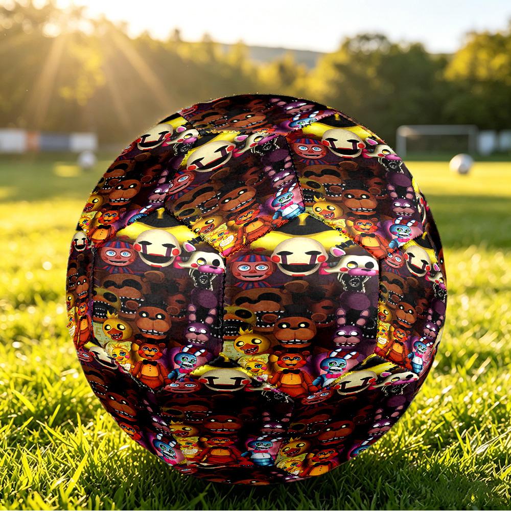 Size 5 Football Five Nights at Freddy’s Pattern, Wear‑Resistant Soccer Ball for Match Training Daily Sports Play
