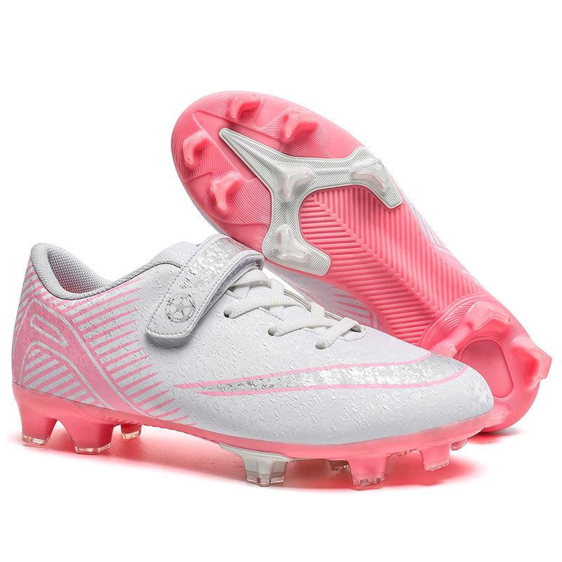 Children's Football Shoes Broken Nails Boys and Girls Anti-skid Training Shoes Velcro Short Nails Artificial Grass Nails