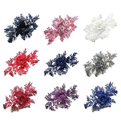 Colored Applique Lace Flower Stickers Bead Accessories Embroidery Accessories Handmade Nail Beads Flower Cloth Pieces