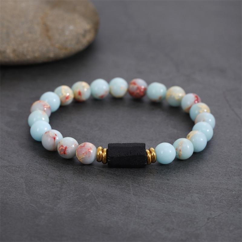 Ruwe Zwarte Toermalijn Zwarte Toermalijn armband, 6mm pols mara, bescherming, aarding, stressverlichting, wortelchakra, 1 stuk