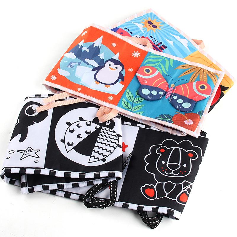 115 Series Infant Early Education Double-Sided Color Bed Circumference Pendant Cognitive Shape Animal Baby Cloth Book Bed Circumference Bb Device