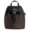 COACH Amelia Canvas With Smooth Leather Backpack Small Women's Black & Brown CL458-SVBRB