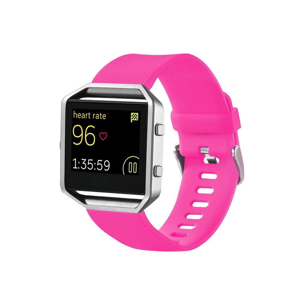 For Fitbit Blaze Silicone Watch Band With Stainless Steel Buckle For Fitness Tracking And Daily Wear