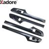 For Toyota Highlander XU70 Kluger Hybrid -2024 Carbon Fiber Car Inner Door Handle Bowl Panel Cover Trim Interior Accessories