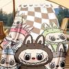 1pc LABUBU, Cute, Cartoon Digital Printed Flannel Blanket, Super Soft Plush Fleece Bed Cover, Multipurpose Four Season Blanket for Sofa, Bed