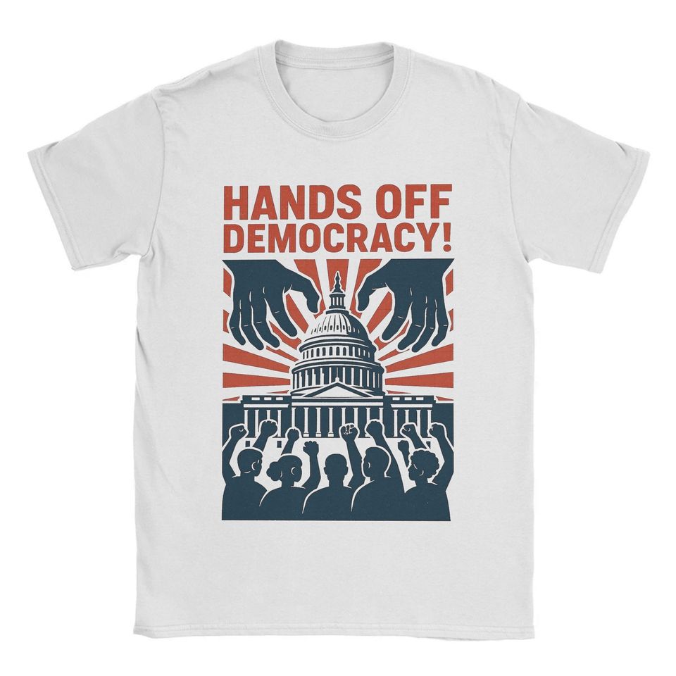 

Hands Off Protest T Shirts Women Unisex T-Shirt Round Colthes XXXL білий