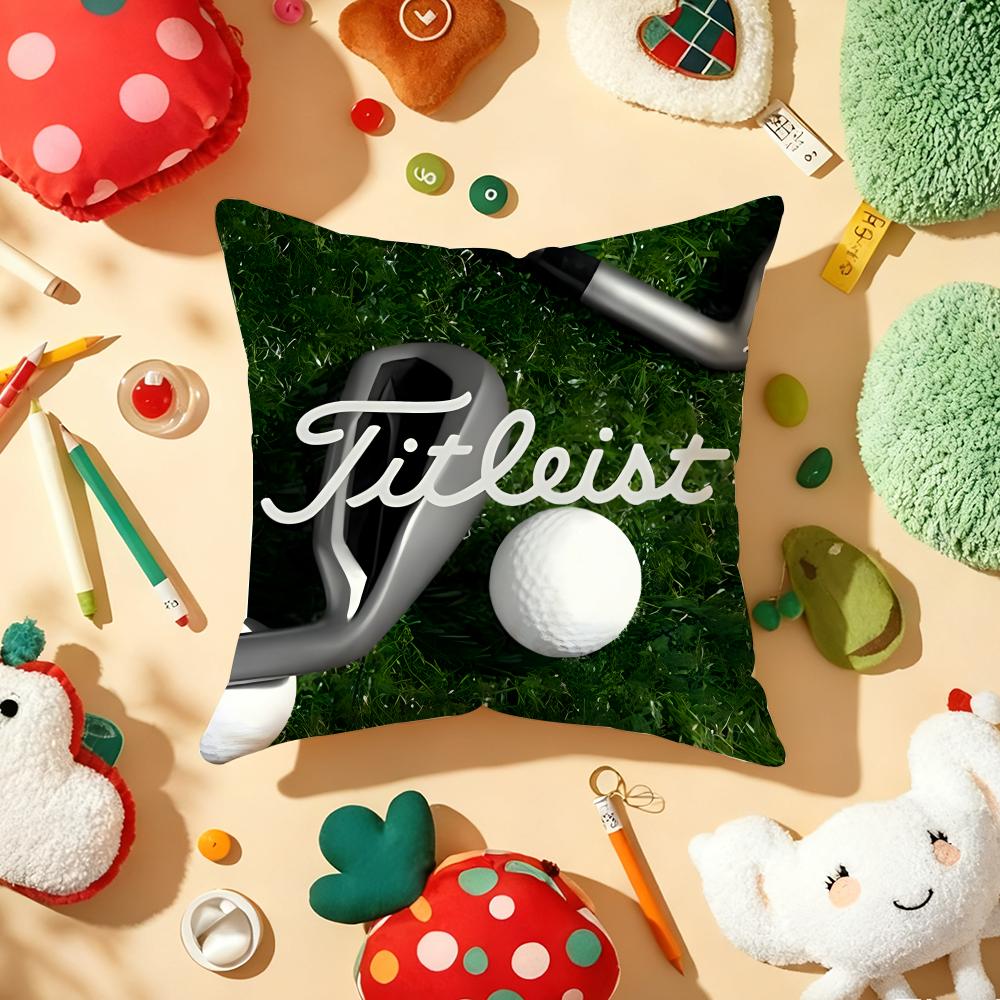 Fishion Cool T-T-Titleists Pillow Case Plush Fabric Soft Double-Sided Printed Sofa Warm Winter Home Gift Cushion Cover